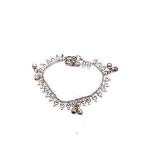 925 Sterling Silver Ball Charm Bracelet Hook Closure 7"